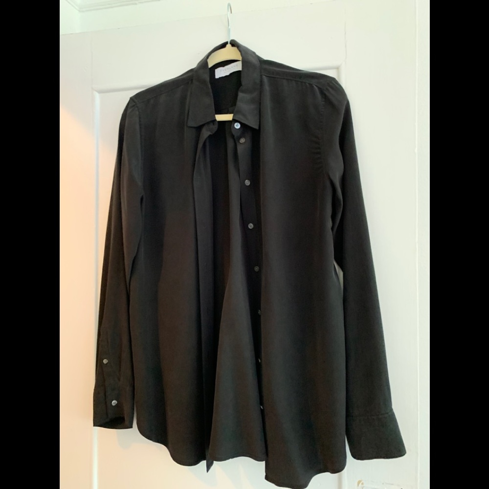 Everlane silk black blouse